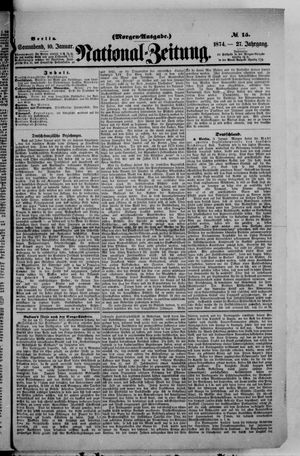 Nationalzeitung vom 10.01.1874