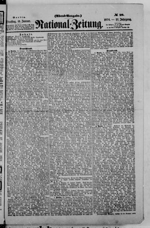 Nationalzeitung vom 13.01.1874