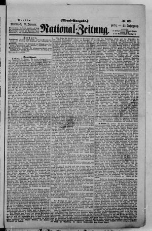 National-Zeitung vom 21.01.1874