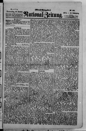 National-Zeitung vom 22.01.1874