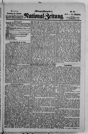 Nationalzeitung vom 25.01.1874