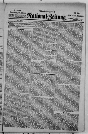 National-Zeitung vom 29.01.1874