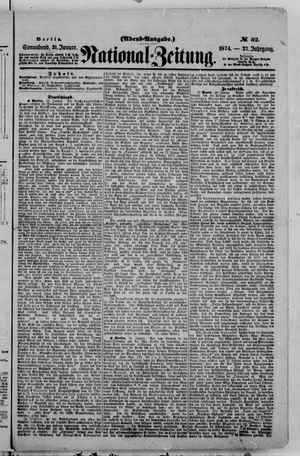 Nationalzeitung vom 31.01.1874