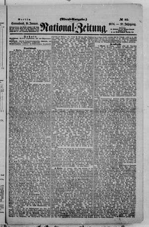 National-Zeitung vom 31.01.1874