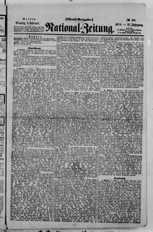 National-Zeitung vom 02.02.1874