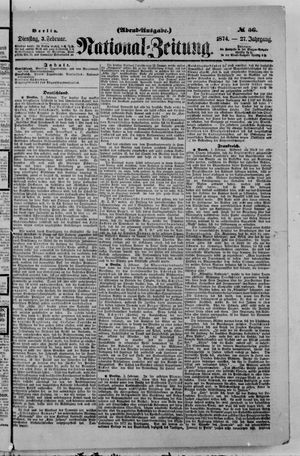 National-Zeitung vom 03.02.1874
