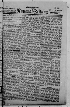 National-Zeitung vom 04.02.1874