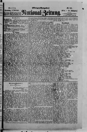 Nationalzeitung vom 08.02.1874