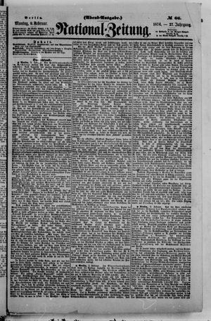 National-Zeitung vom 09.02.1874