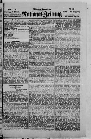 Nationalzeitung vom 10.02.1874