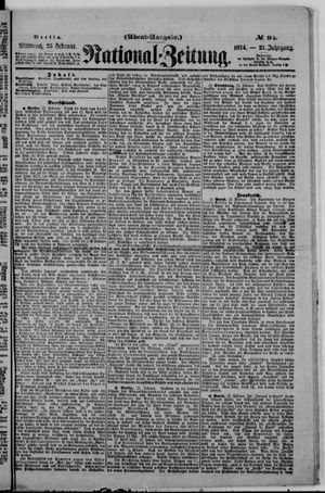 National-Zeitung vom 25.02.1874