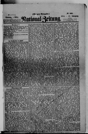 Nationalzeitung vom 01.03.1874