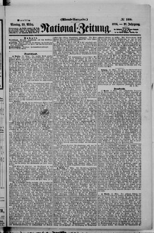 Nationalzeitung vom 23.03.1874