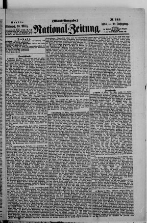 Nationalzeitung vom 25.03.1874