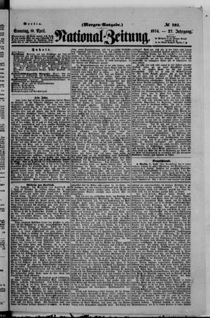 National-Zeitung vom 19.04.1874