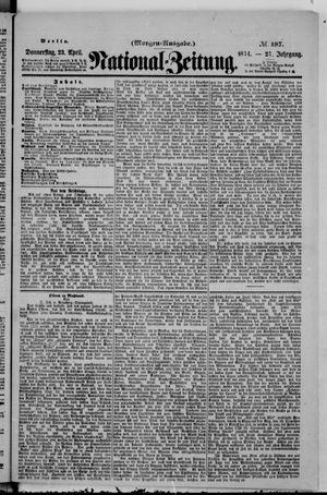 Nationalzeitung vom 23.04.1874