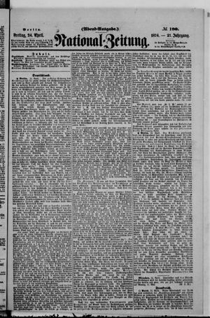 Nationalzeitung vom 24.04.1874