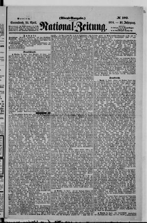 National-Zeitung on Apr 25, 1874