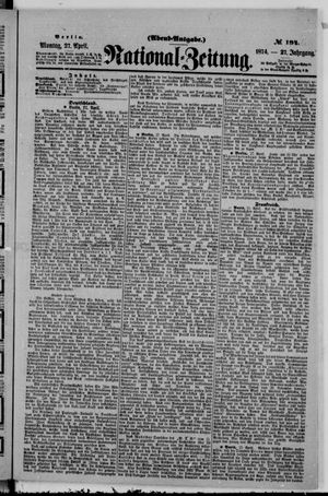 Nationalzeitung vom 27.04.1874