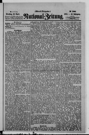 National-Zeitung vom 28.04.1874