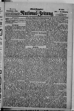 Nationalzeitung vom 09.05.1874