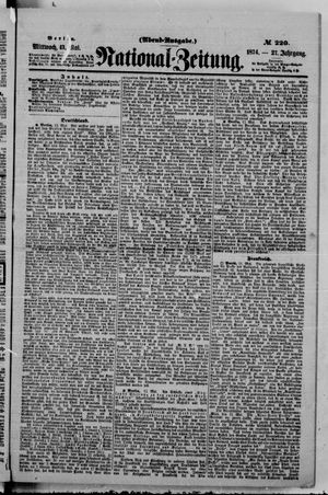 Nationalzeitung on May 13, 1874