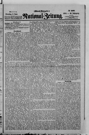 Nationalzeitung vom 02.06.1874