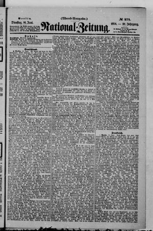 Nationalzeitung vom 16.06.1874