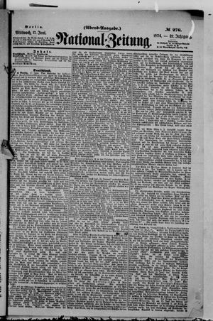 Nationalzeitung vom 17.06.1874