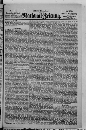 Nationalzeitung vom 18.06.1874