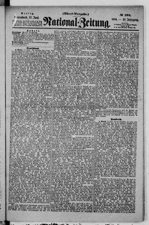 Nationalzeitung vom 27.06.1874