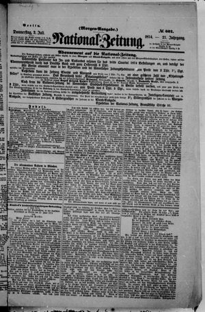 Nationalzeitung vom 02.07.1874