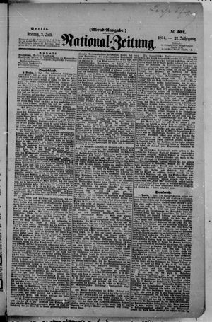 National-Zeitung vom 03.07.1874