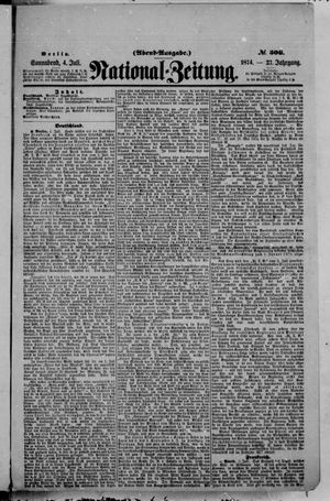 Nationalzeitung on Jul 4, 1874