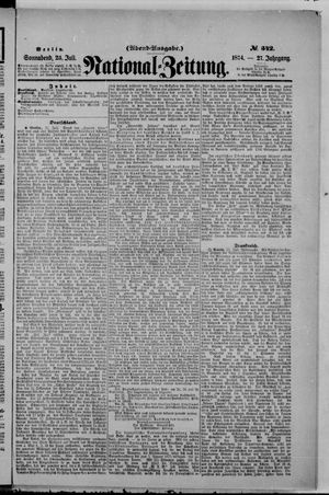 National-Zeitung vom 25.07.1874