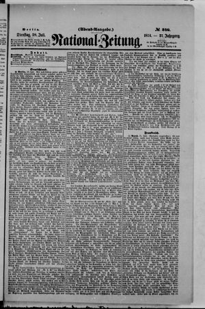 Nationalzeitung vom 28.07.1874