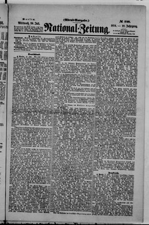 National-Zeitung vom 29.07.1874