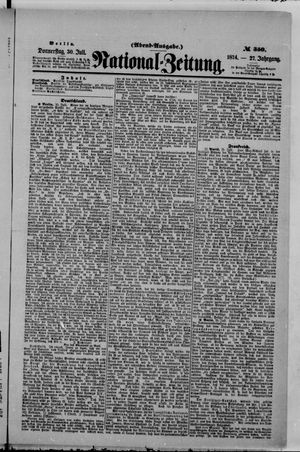 Nationalzeitung vom 30.07.1874