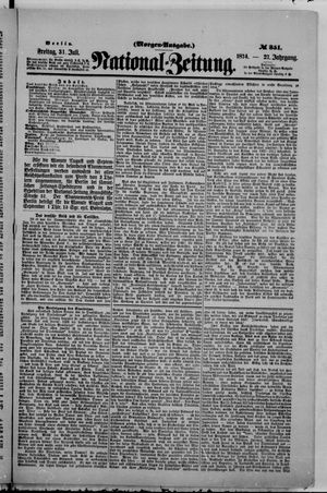 Nationalzeitung vom 31.07.1874