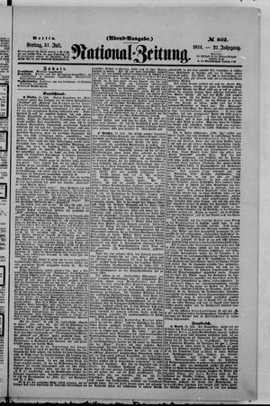 Nationalzeitung vom 31.07.1874