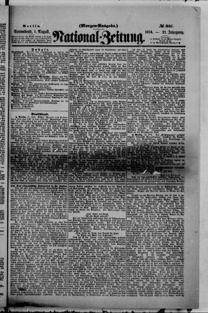 Nationalzeitung vom 01.08.1874