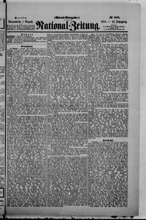 Nationalzeitung vom 01.08.1874