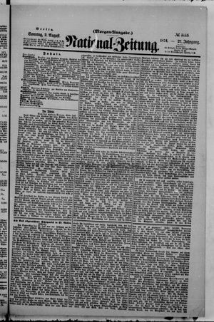 Nationalzeitung vom 02.08.1874