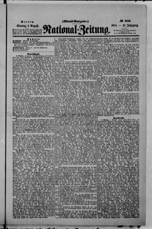 National-Zeitung vom 03.08.1874