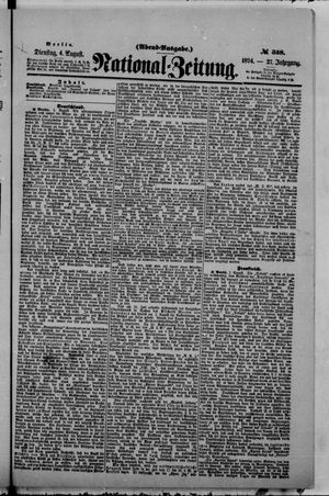 National-Zeitung vom 04.08.1874