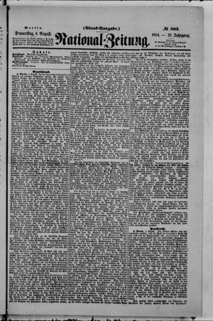 National-Zeitung vom 06.08.1874