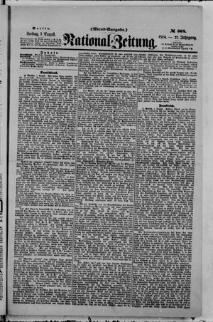 Nationalzeitung vom 07.08.1874