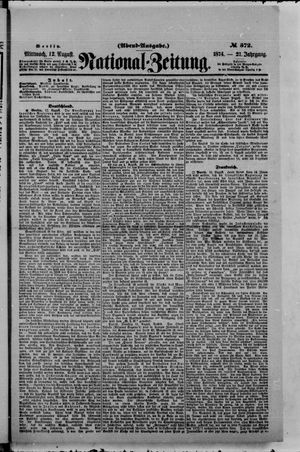 Nationalzeitung vom 12.08.1874