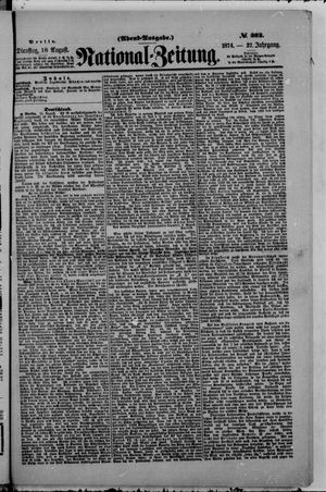 National-Zeitung vom 18.08.1874