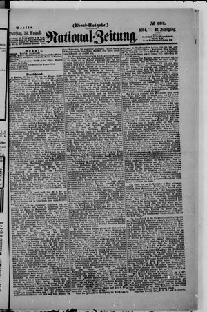 Nationalzeitung vom 25.08.1874